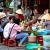 Eating street food in Hanoi