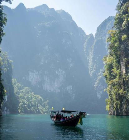 Thai island and boat
