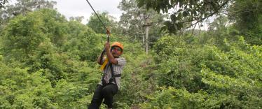 Ziplining in Angkor