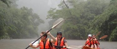Kayaking in the rainforest near Kuching