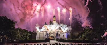 Fireworks over Disneyland Hong Kong