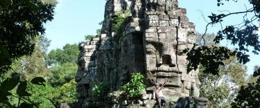 Angkor temple faces