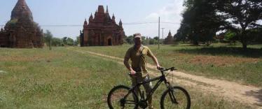 James explores Bagan by bike