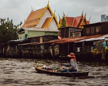 Boat on canals of Bangkok