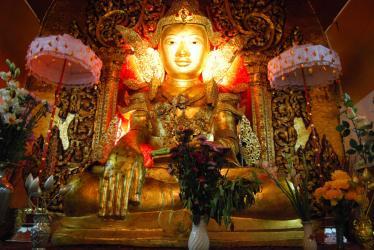 Buddhist temple altar