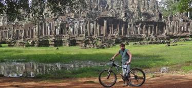 Cycling in Angkor, Cambodia