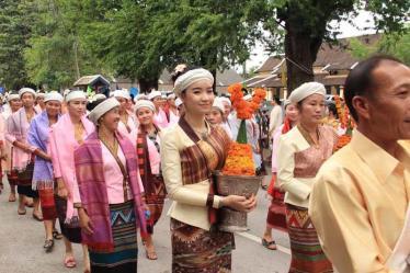 The parade in Luang Prabang