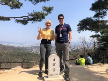 With-Meggie-on-Seoul-fortress-wall-1